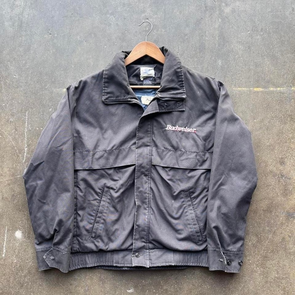 Vintage 90s Budweiser Bomber Jacket Size Medium